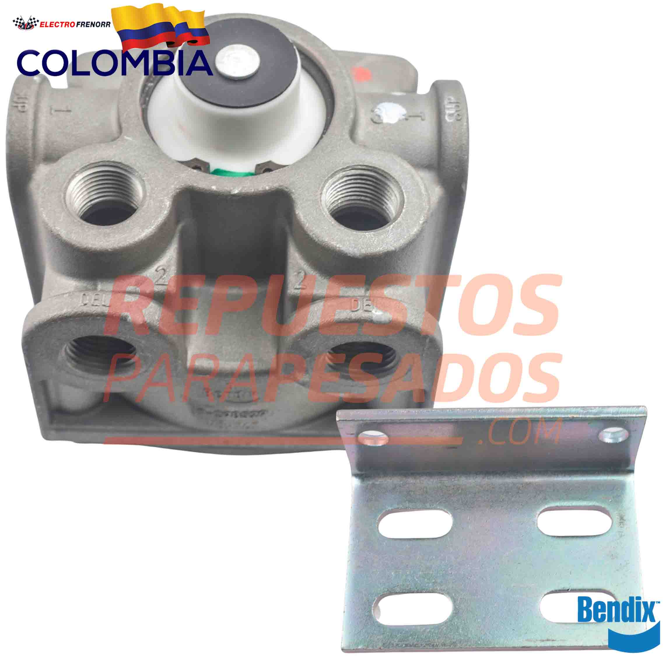 valvula relay r12 entradas horizontal- salidas mixtas bendix ...